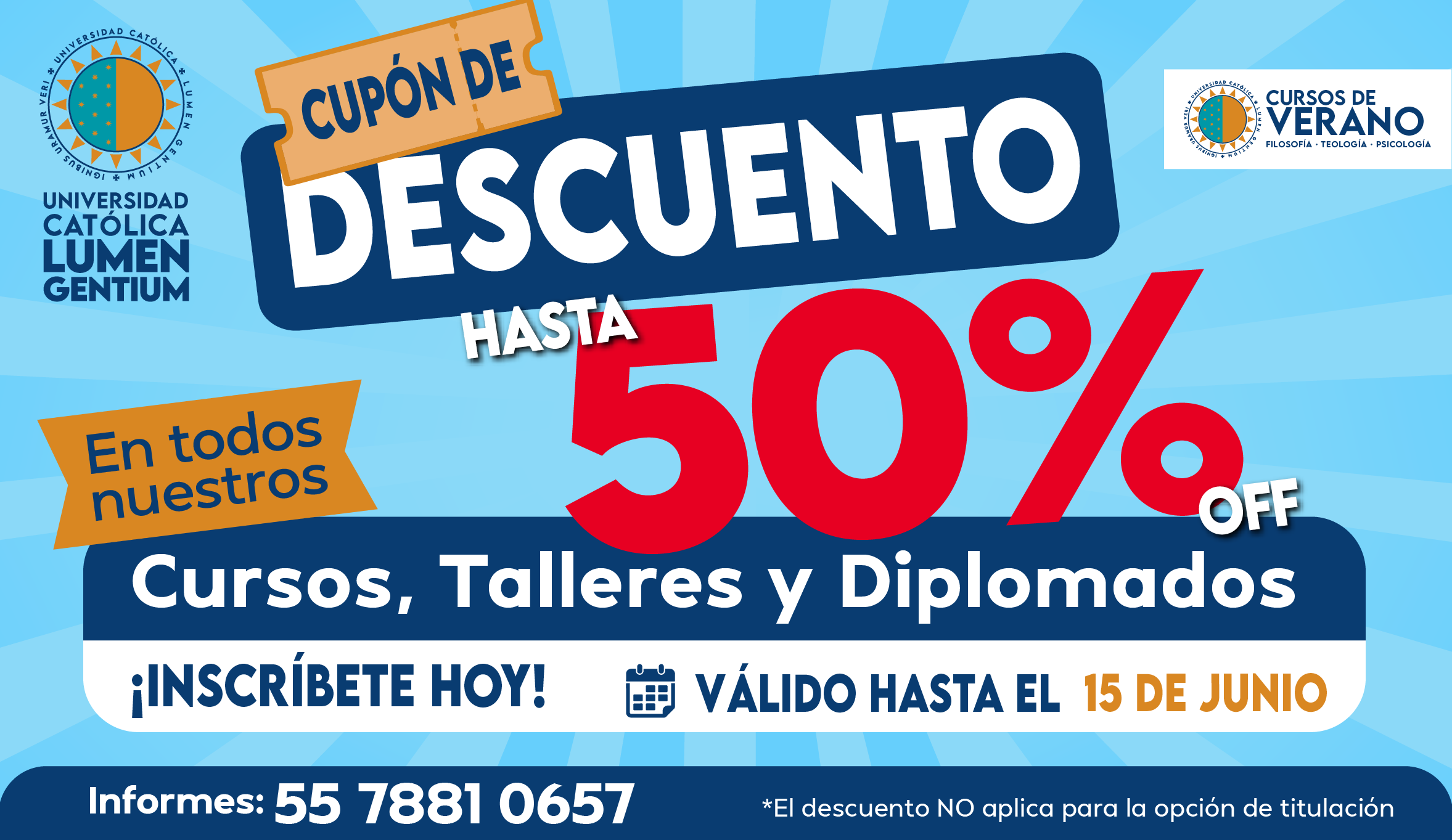 Cupón de descuento Cursos de verano
